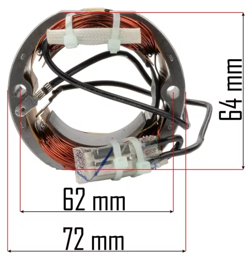 Állórész (sztátor) PM-GGE-2000M elektromos kapálógéphez, 95 × 72 mm – Powermat (PM-GGE-2000M-SN)