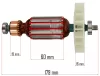 Motor forgórész (rotor) elektromos talajmaróhoz, 179 mm, PM-GGE-2000M – Powermat (PM-GGE-2000M-WI)