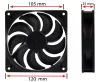 Ventilátor 120 × 120 × 25 mm, 12 V, PM-GOZ-28T/36T/60T ózongenerátorhoz – Powermat (PM-GOZ-28T/36T/60T-WEN)