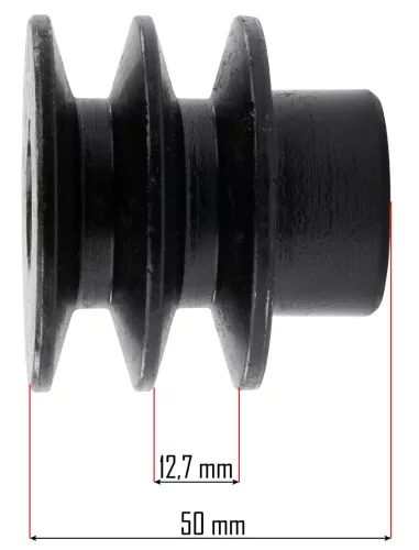 Ékszíjtárcsa GX160 típusú benzinmotorhoz, 19 mm-es tengely – Powermat (PM-GX160-KP19)