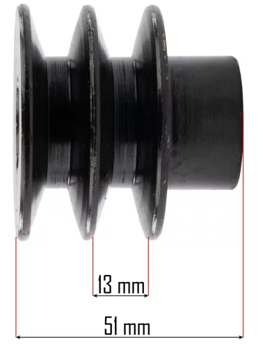 Ékszíjtárcsa GX160 típusú benzinmotorhoz, 20 mm-es tengely – Powermat (PM-GX160-KP20)