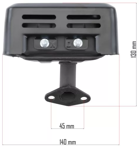 Kipufogódob (hangtompító) GX160 benzinmotorhoz – Powermat (PM-GX160-TL)