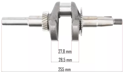 Főtengely GX160 benzinmotorhoz, 19 mm-es kúpos tengelyvég – Powermat (PM-GX160-WK19)