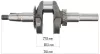 Főtengely GX160 benzinmotorhoz, 20 mm-es kúpos tengelyvég – Powermat (PM-GX160-WK20)