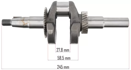 Főtengely GX160 benzinmotorhoz, 20 mm-es kúpos tengelyvég – Powermat (PM-GX160-WK20)