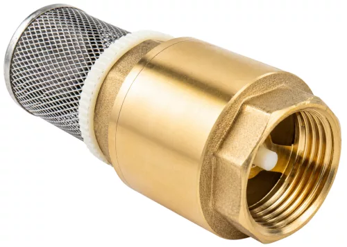 Visszacsapó szelep szűrőkosárral 1", sárgaréz, hidrofor szivattyúhoz – Powermat (PM-HD-ZZ-1M)