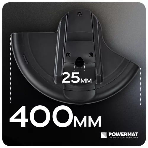 Védőburkolat PM-KS-2500S elektromos fűkaszához, 400 mm széles, 25 mm-es szárhoz – Powermat (PM-KE-2500S-OK)