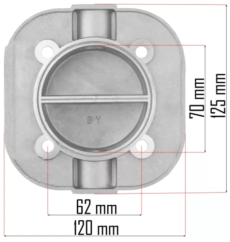 Hengerfej PM-KO-100T/150T/200T kompresszorhoz, 125 × 120 mm – Powermat (PM-KO-100T-150T-200T-230/400V-GC)
