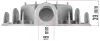Hengerfej PM-KO-100T/150T/200T kompresszorhoz, 125 × 120 mm – Powermat (PM-KO-100T-150T-200T-230/400V-GC)