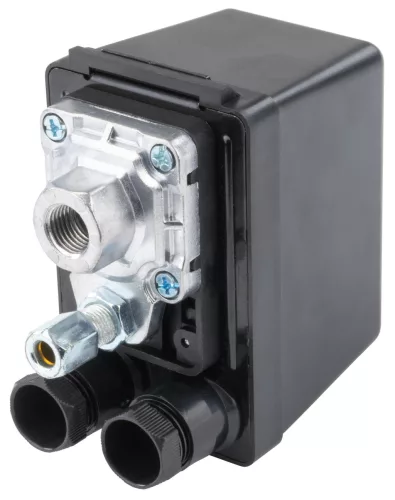 Nyomáskapcsoló (presszosztát) kompresszorhoz, 230/400 V, 20 A – Powermat (PM-KO-24L-50L-WY)