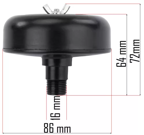 Légszűrő kompresszorhoz 3/8 col menettel, 24–50 l, PM-KO-24T / 50T / 100T-V2 – Powermat (PM-KO-24T-100T-V2-FI)