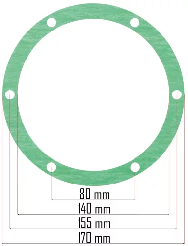 Tömítéskészlet PM-KO-300T-400V kompresszorhoz, 5 db-os – Powermat (PM-KO-300T-400V-ZUS)