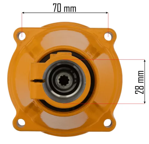 Kuplungharang kuplungházzal benzines fűkaszához, 78 mm, 9 bordás tengely, PM-KS-600T – Powermat (PM-KS-600T-BZK)
