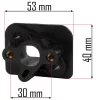 Karburátortalp benzines fűkaszához, 15 mm furat, 30 mm csavartáv, PM-KS-600T – Powermat (PM-KS-600T-PG)