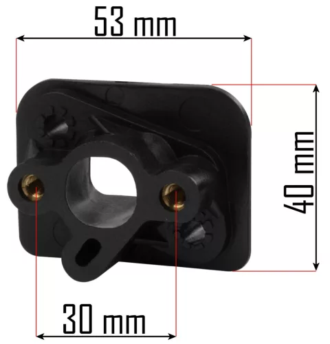 Karburátortalp benzines fűkaszához, 15 mm furat, 30 mm csavartáv, PM-KS-600T – Powermat (PM-KS-600T-PG)