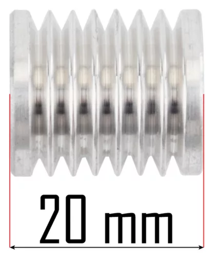 Kis ékszíjtárcsa PM-KSE-2200MN elektromos fűnyíróhoz, 7 hornyos – Powermat (PM-KSE-2200MN-KP2)