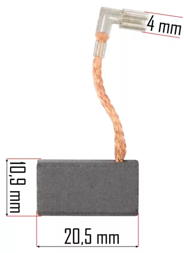 Szénkefe pár PM-MU-2600T bontókalapácshoz, 20,5 x 10,9 x 6,3 mm – Powermat (PM-MU-2600T-SZ)