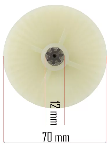 Forgórész (rotor) PM-MU-2800TN bontókalapácshoz, 170 mm – Powermat (PM-MU-2800TN-WI)