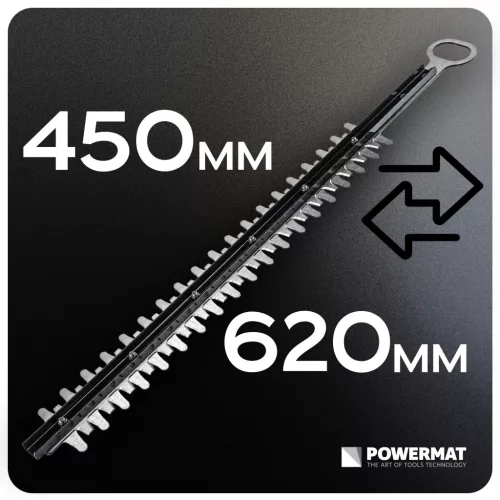 Késkészlet PM-NA-2AHM akkus sövényvágóhoz, 450 mm vágóhossz – Powermat (PM-NA-2AHM-NO)