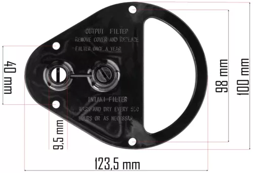 Szivattyúfedél PM-NAG-40SKN olajtüzelésű hőlégfúvóhoz, 123,5 × 100 mm – Powermat (PM-NAG-40SKN-PKP)