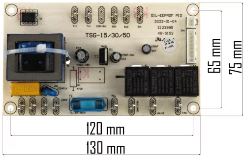 Vezérlőpanel (elektronika) PM-NAG-65GLN gázüzemű hőlégfúvóhoz, 230 V – Powermat (PM-NAG-65GLN-PCB)