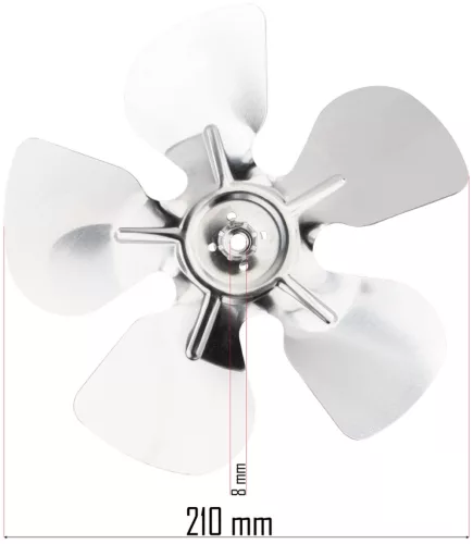 Ventilátor lapátkerék PM-NAG-65SN olajos hőlégfúvóhoz, 210 mm – Powermat (PM-NAG-65SN-WEN)