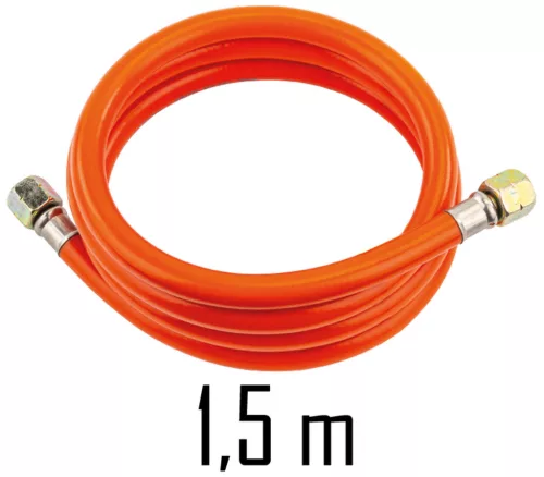 Gáztömlő nyomáscsökkentővel gázüzemű hőlégfúvókhoz, 1,5 m – Powermat (PM-NAG-RDW)
