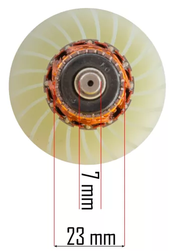 Forgórész (rotor) PM-NE-1600M elektromos ollóhoz, 133 mm – Powermat (PM-NE-1600M-WI)