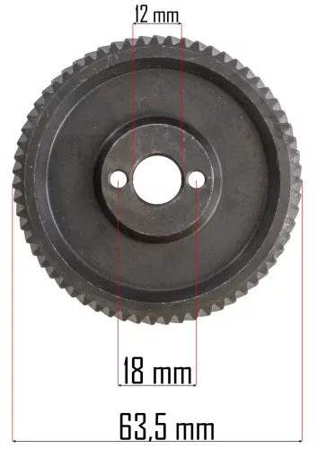 Fogaskerék PM-NE-1600M elektromos ollóhoz, 63,5 mm – Powermat (PM-NE-1600M-ZA)