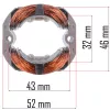 Állórész (sztátor) PM-NE-1800M elektromos ollóhoz, 32 mm-es rotorfurat – Powermat (PM-NE-1800M-SN)