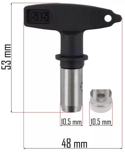 Airless festékszóró fúvóka 515, kb. 25 cm szórásszélesség, PM-PDM-1500M – Powermat (PM-PDM-1200/1500M-D515)