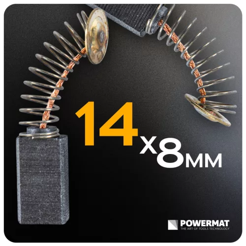 Szénkefe vakolatsimító géphez PM-ZDT-1100M, 14 × 8 × 5 mm, 2 db – Powermat (PM-ZDT-1100M-SZ)