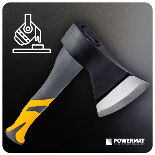 Kézi fejsze 600 g-os fejjel, 36 cm, rezgéscsillapított nyéllel, PM-AX-600/360 – Powermat (PM0200)