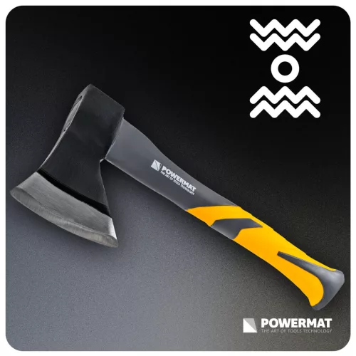 Kézi fejsze 600 g-os fejjel, 36 cm, rezgéscsillapított nyéllel, PM-AX-600/360 – Powermat (PM0200)