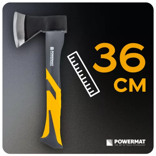Kézi fejsze 600 g-os fejjel, 36 cm, rezgéscsillapított nyéllel, PM-AX-600/360 – Powermat (PM0200)