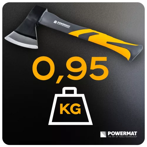 Kézi fejsze 600 g-os fejjel, 36 cm, rezgéscsillapított nyéllel, PM-AX-600/360 – Powermat (PM0200)
