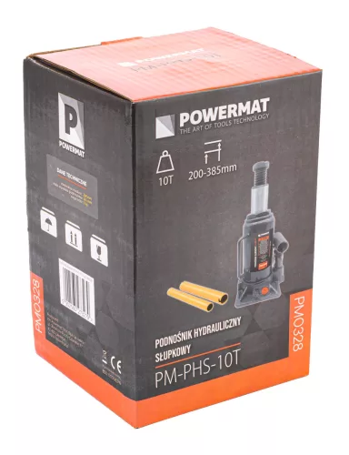 Hidraulikus palackemelő 10 t, 200–385 mm, PM-PHS-10T – Powermat (PM0328)