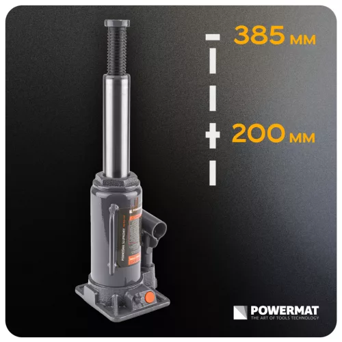 Hidraulikus palackemelő 10 t, 200–385 mm, PM-PHS-10T – Powermat (PM0328)
