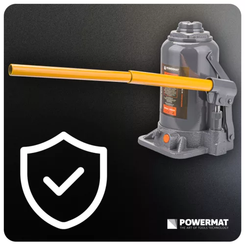 Hidraulikus palackemelő 20 t, 235–435 mm, állítható fejjel, PM-PHS-20T – Powermat (PM0330)