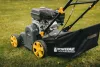 Benzines gyepszellőztető és gyeplazító 6,5 LE, 38 cm, 40 l kosár, PM-AWS-65 – Powermat (PM0396)
