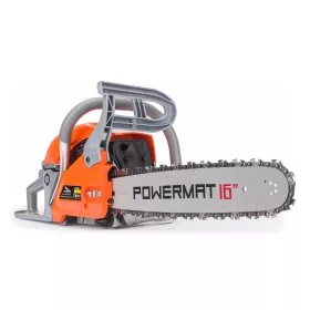   Benzines láncfűrész 4,9 LE, 45 cm³, 40 cm (16") vezetőlemez, PM-HR-7020 – Powermat (PM0463)