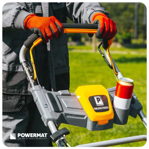 Önjáró benzines fűnyíró 51 cm, 7 LE, 173 cm³, 60 l kosár, mulcsozó, PM-KSS-700SH – Powermat (PM0614)