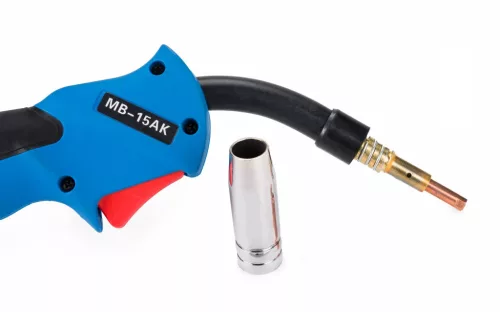 MIG/MAG hegesztőpisztoly MB-15AK, EURO csatlakozó, 5 m – Powermat (PM0649)