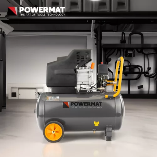 Olajos kompresszor 50 l, 8 bar, 206 l/perc, 1,85 kW, PM-KO-50T – Powermat (PM0685)