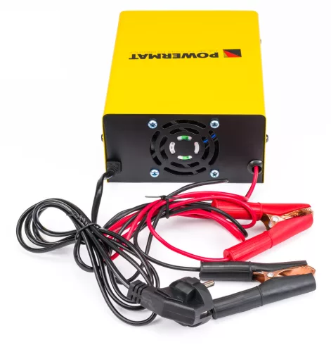 Mikroprocesszoros akkumulátortöltő 12/24 V, 10 A, 6–150 Ah, LCD kijelzővel, PM-PM-50B – Powermat (PM0713)