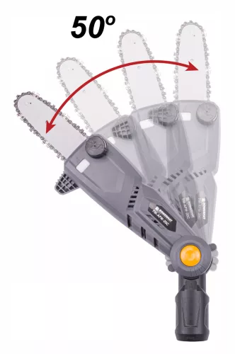 Akkus magassági ágvágó láncfűrész 20 cm (8"), 20 V, 2 Ah, 172–240 cm nyéllel, PM-APW-20C – Powermat (PM0744)