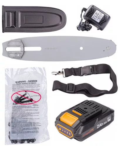 Akkus magassági ágvágó láncfűrész 20 cm (8"), 20 V, 2 Ah, 172–240 cm nyéllel, PM-APW-20C – Powermat (PM0744)