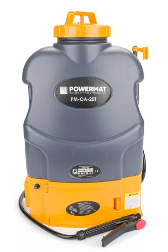 Akkumulátoros permetező 20 l, 12 V, 12 Ah, 9 fúvókával, PM-OA-20T – Powermat (PM0749)