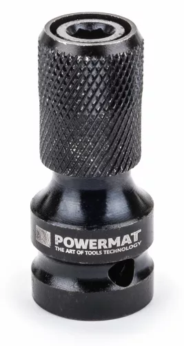 Ütvecsavarozó adapter 1/2" négyszögről 1/4" HEX-re, 50 mm, PM-ASHU-05025T – Powermat (PM0750)