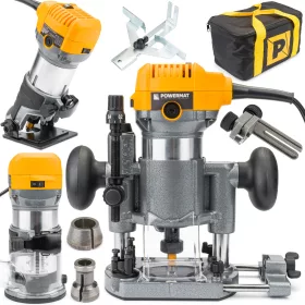   Felsőmarógép 2000 W, 6/8 mm befogás, 3 talppal, táskában, PM-FGW-2000T – Powermat (PM0797)